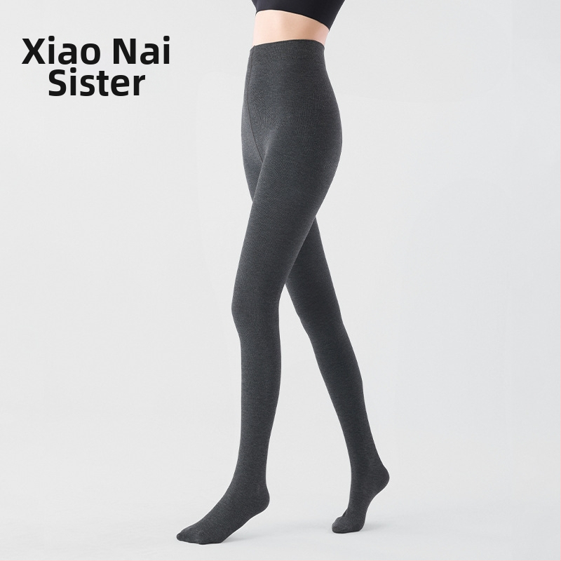 Dámske pančuchy na báze vrstvy s fleecovou výstelkou, viskóza, hrubé, zdvíhanie zadku, tvarovanie siluety, jednofarebné