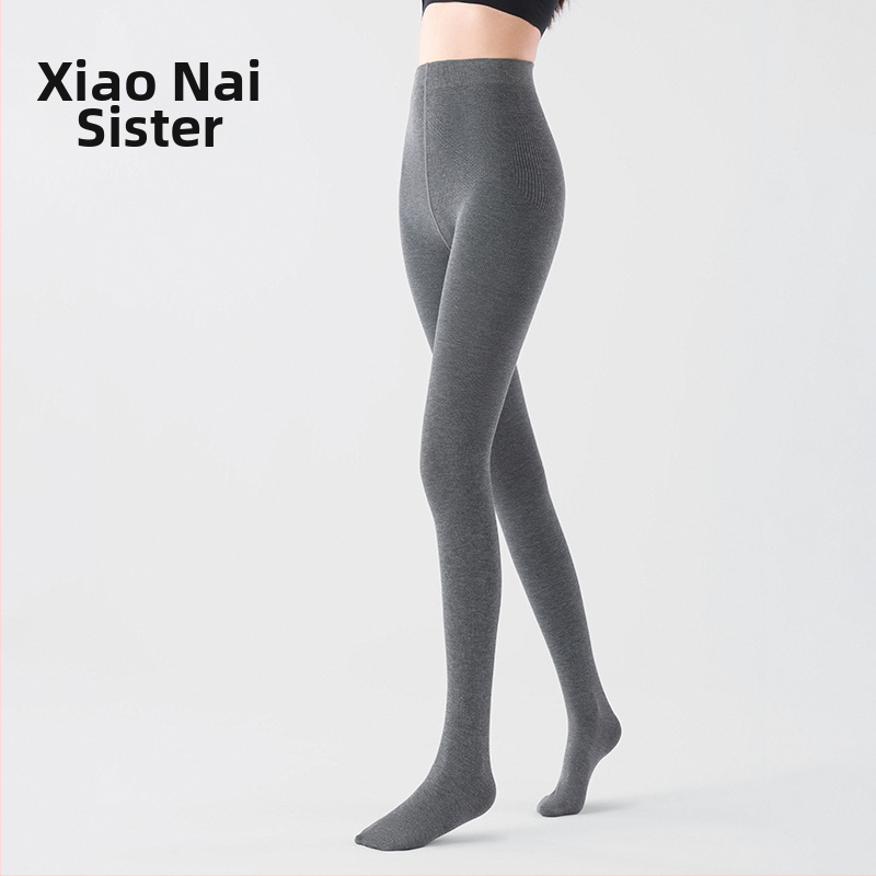 Dámske pančuchy na báze vrstvy s fleecovou výstelkou, viskóza, hrubé, zdvíhanie zadku, tvarovanie siluety, jednofarebné