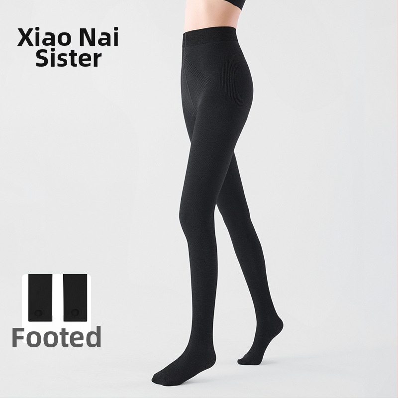 Dámske pančuchy na báze vrstvy s fleecovou výstelkou, viskóza, hrubé, zdvíhanie zadku, tvarovanie siluety, jednofarebné