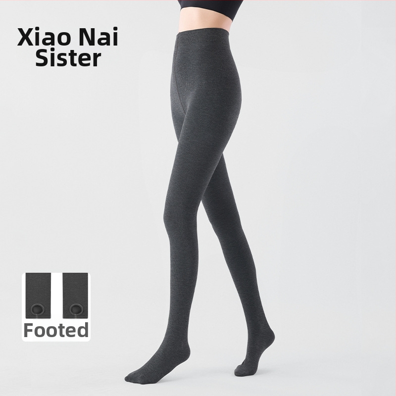 Dámske pančuchy na báze vrstvy s fleecovou výstelkou, viskóza, hrubé, zdvíhanie zadku, tvarovanie siluety, jednofarebné