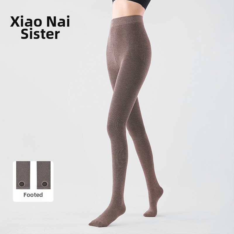 Dámske pančuchy na báze vrstvy s fleecovou výstelkou, viskóza, hrubé, zdvíhanie zadku, tvarovanie siluety, jednofarebné