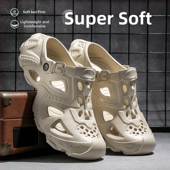 Meeste EVA sandaalid mustriga, EVA materjal, libisemiskindlad, kevad-suve-sügis