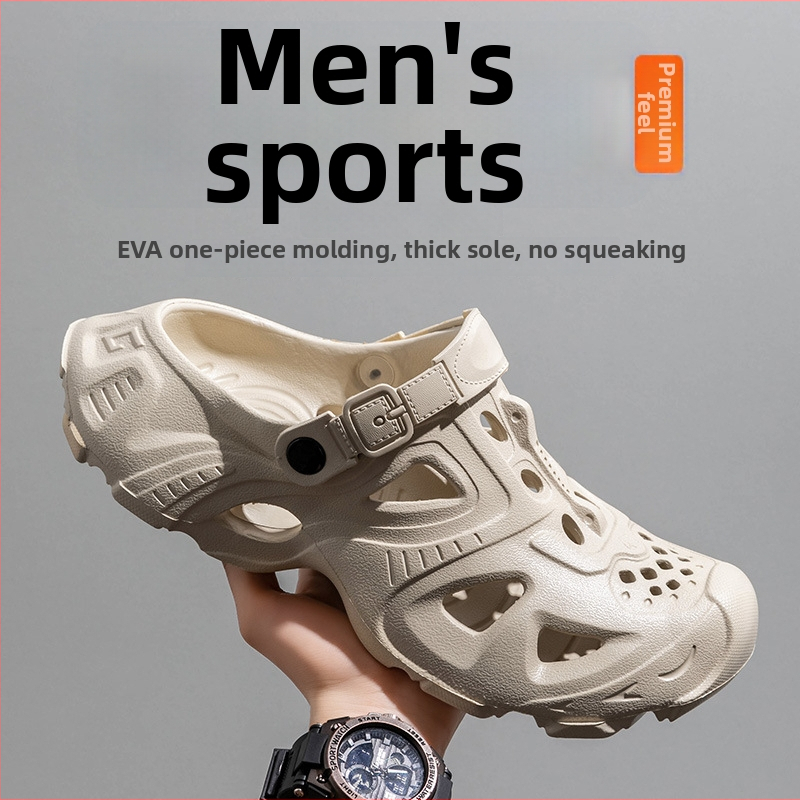 Meeste EVA sandaalid mustriga, EVA materjal, libisemiskindlad, kevad-suve-sügis