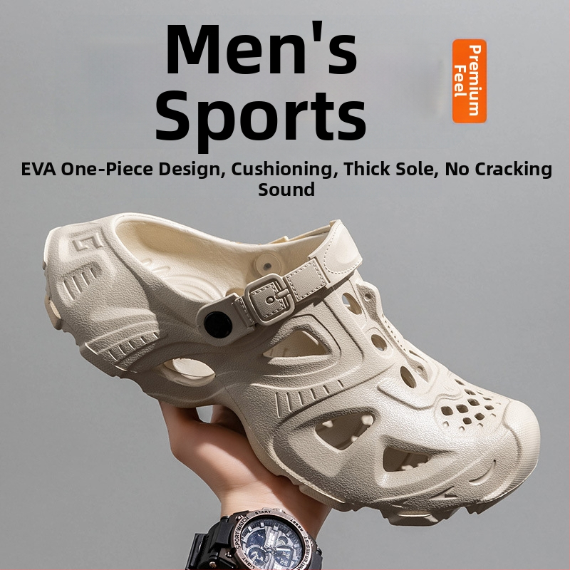 Meeste EVA sandaalid mustriga, EVA materjal, libisemiskindlad, kevad-suve-sügis