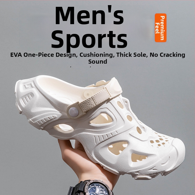 Meeste EVA sandaalid mustriga, EVA materjal, libisemiskindlad, kevad-suve-sügis