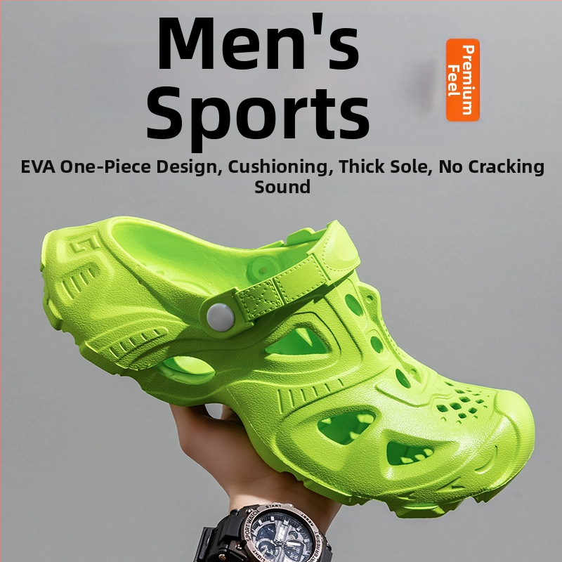 Meeste EVA sandaalid mustriga, EVA materjal, libisemiskindlad, kevad-suve-sügis