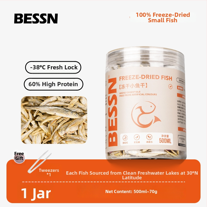 Bessen kilpkonnade toit – sügavkülmutatud kuivatatud väikesed kalad ja kuivatatud alligaatori kilpkonnakommid akvaariumikasvanikele