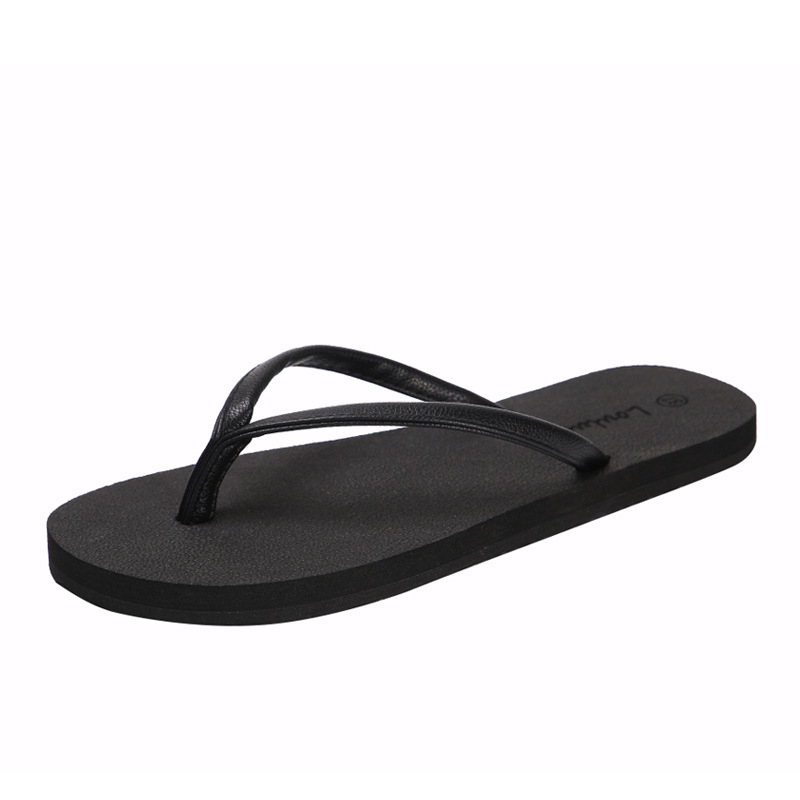 Flip-flopovi za plažu — PU gornji dio, gumeni đon, zatvaranje klipom, ravna peta, ležerni stil