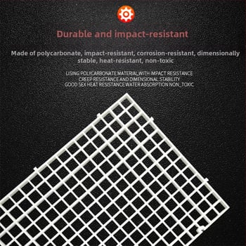Dolný deliaci panel pre akvárium s akrylovým filtrom a plastovým mrežovým deliľom