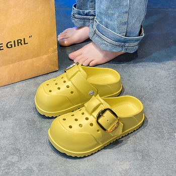 Sieviešu Crocs stilā sandales: EVA augšdaļa un zole, bieza zole, pretslīdēšana, ikdienas pludmales apavi