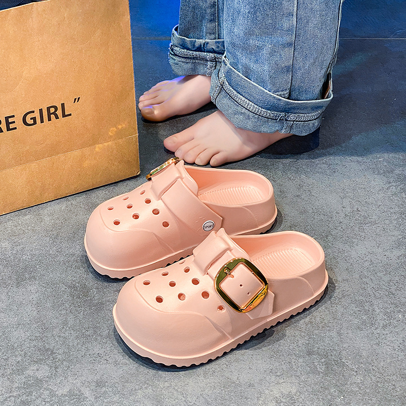 Sieviešu Crocs stilā sandales: EVA augšdaļa un zole, bieza zole, pretslīdēšana, ikdienas pludmales apavi