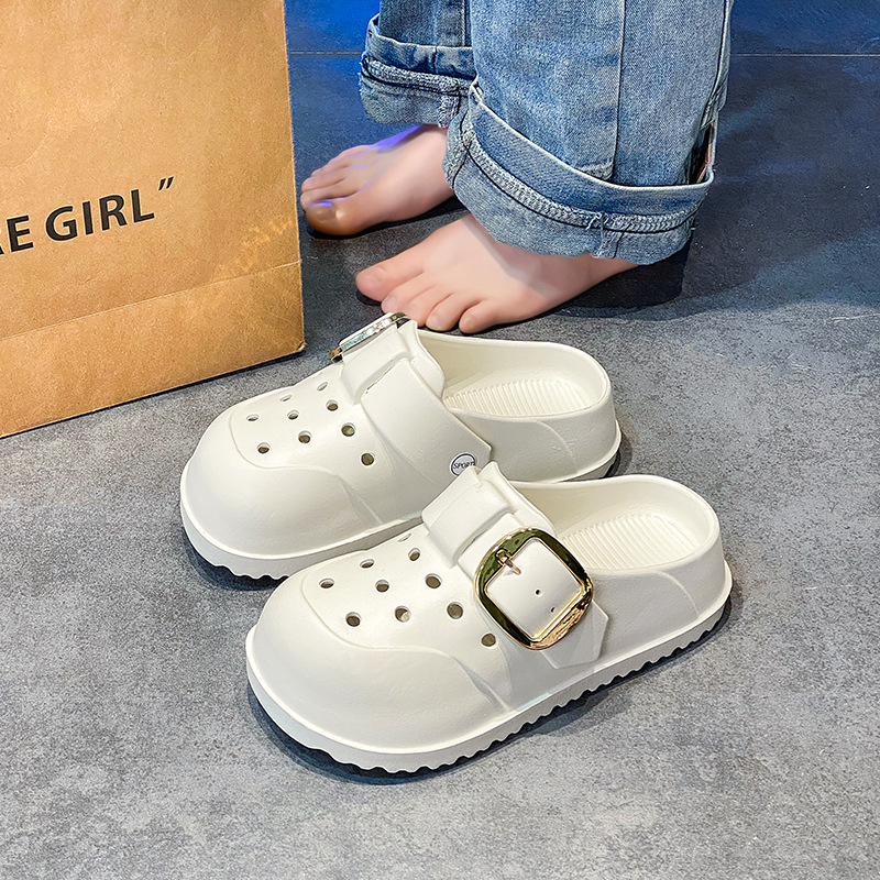 Sieviešu Crocs stilā sandales: EVA augšdaļa un zole, bieza zole, pretslīdēšana, ikdienas pludmales apavi