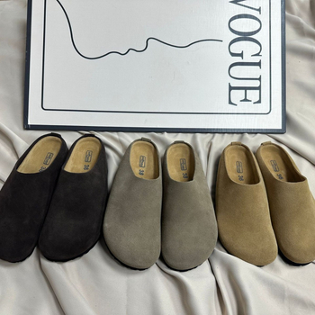 Baotou ādas slip-on kurpes, EVA zole, vienkāršs aizvērums ar vienu klikšķi, iekšējais Cortex, plakana zole