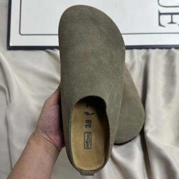 Baotou ādas slip-on kurpes, EVA zole, vienkāršs aizvērums ar vienu klikšķi, iekšējais Cortex, plakana zole