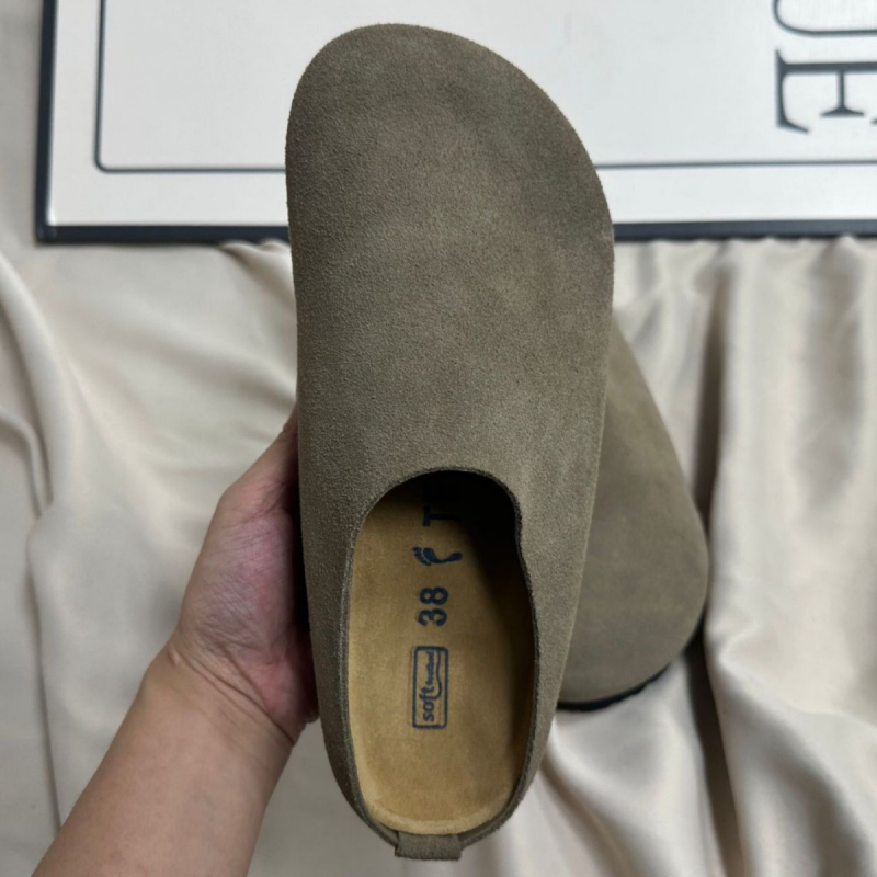 Baotou ādas slip-on kurpes, EVA zole, vienkāršs aizvērums ar vienu klikšķi, iekšējais Cortex, plakana zole