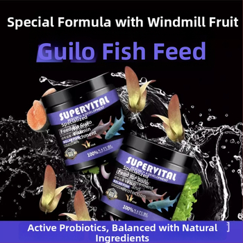 Gilo fish feed - akvariumo žuvų ėdalo, nereikia importo; 24 buteliukai dėžutėje; 1 kg; prekės kodas: Gilo fish feed