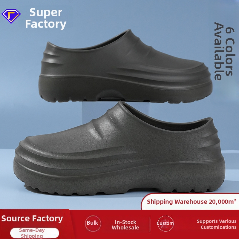 Beihan Universālas Pavāru Kurpes - Ūdensnecaurlaidīgas Slip-On Darba Kurpes Virtuvē, EVA Augšējā Daļa, EVA Podiņa, Antislips, Injekcijas Veidota Podiņa