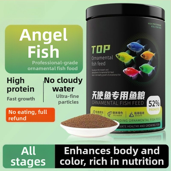 Akvaariumi kala toit dekoratiivkaladele — graanulid, veekeskonna lemmiktoit, mitte imporditud