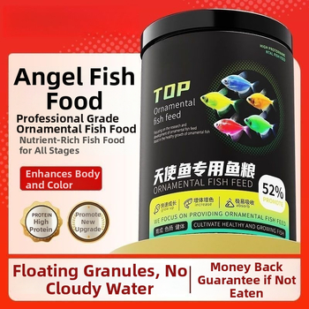 Akvaariumi kala toit dekoratiivkaladele — graanulid, veekeskonna lemmiktoit, mitte imporditud