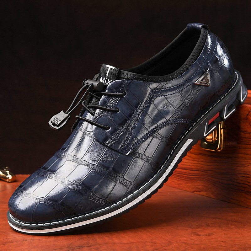Férfi mokaszin PU felsőrésszel, minden évszakra, köves minta, kerek orr, alacsony sarok 1–3 cm, slip-on elasztikus pánttal