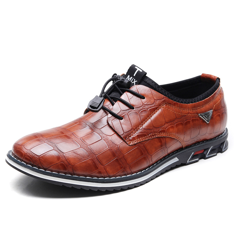 Férfi mokaszin PU felsőrésszel, minden évszakra, köves minta, kerek orr, alacsony sarok 1–3 cm, slip-on elasztikus pánttal