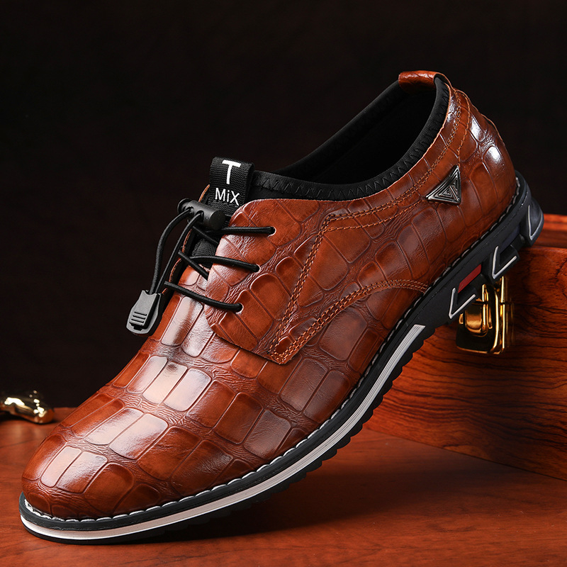Férfi mokaszin PU felsőrésszel, minden évszakra, köves minta, kerek orr, alacsony sarok 1–3 cm, slip-on elasztikus pánttal
