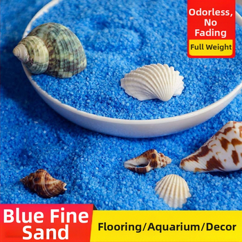 Dekoratívny piesok pre mikro krajinky (morská modrá), kameňová základňa, 500 g, na dekoráciu