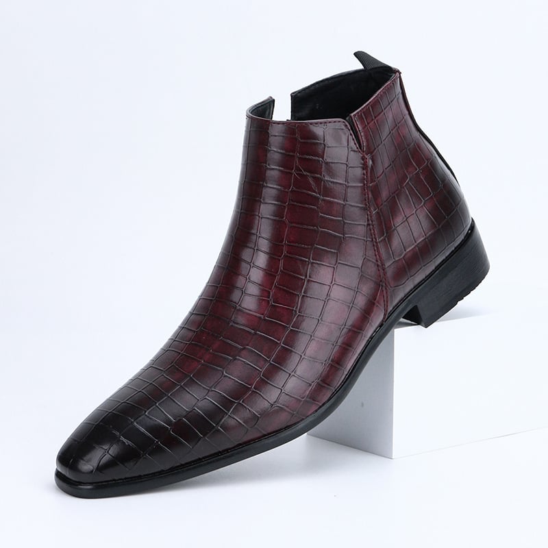 Vyriniai Chelsea batai, kvadratinės nosies, PU viršus, PVC padas, vidutinio aukščio kulnas, žemas kontūras