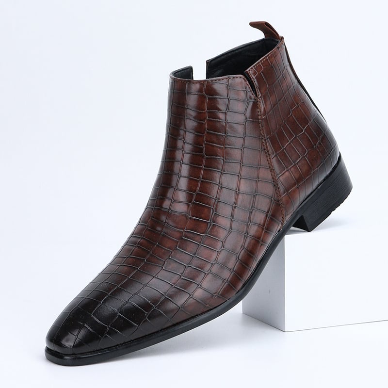 Vyriniai Chelsea batai, kvadratinės nosies, PU viršus, PVC padas, vidutinio aukščio kulnas, žemas kontūras