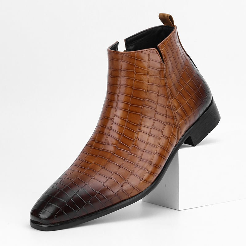 Vyriniai Chelsea batai, kvadratinės nosies, PU viršus, PVC padas, vidutinio aukščio kulnas, žemas kontūras