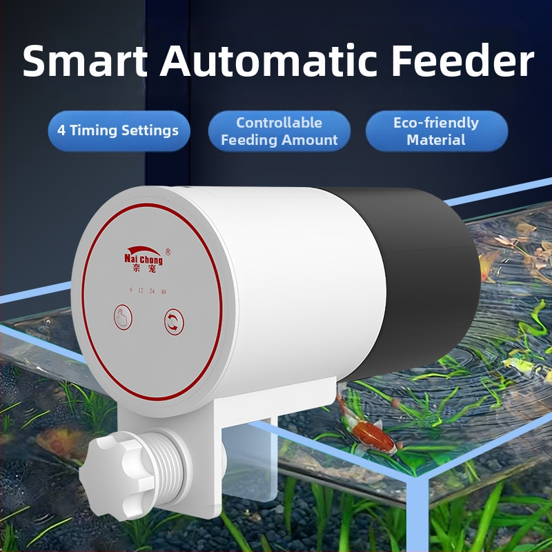 Automatinė akvariumo šėrimo sistema – išmanus reguliuojamas laikmatis, tinkama koi ir aukso žuvims, plastikinis, Naichong