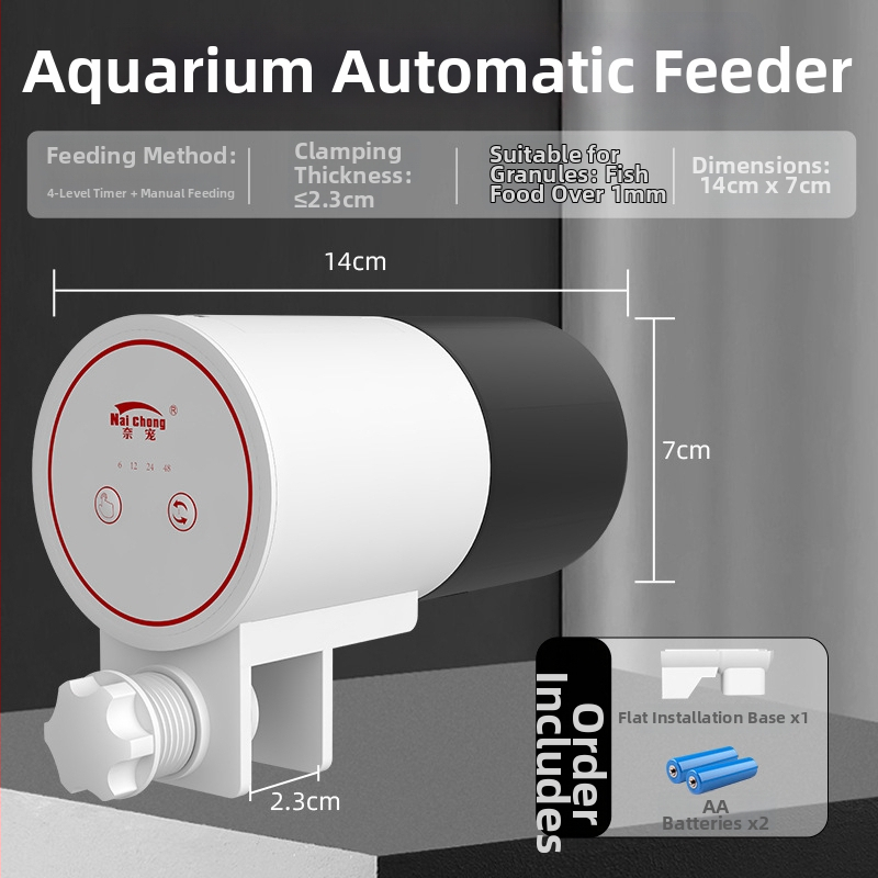 Automatinė akvariumo šėrimo sistema – išmanus reguliuojamas laikmatis, tinkama koi ir aukso žuvims, plastikinis, Naichong