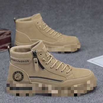 Férfi Martin bakancs mindennapi használatra és kültéri túrákhoz, PU felső rész, PVC talp, középmagas szár, előre fűző, alacsony sarok 1–3 cm