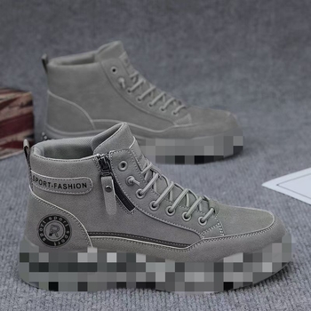 Férfi Martin bakancs mindennapi használatra és kültéri túrákhoz, PU felső rész, PVC talp, középmagas szár, előre fűző, alacsony sarok 1–3 cm