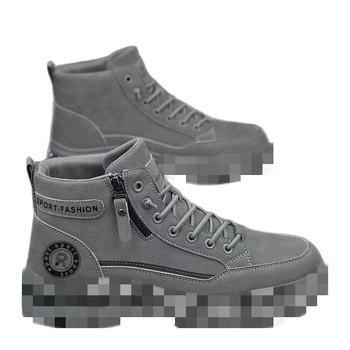 Férfi Martin bakancs mindennapi használatra és kültéri túrákhoz, PU felső rész, PVC talp, középmagas szár, előre fűző, alacsony sarok 1–3 cm