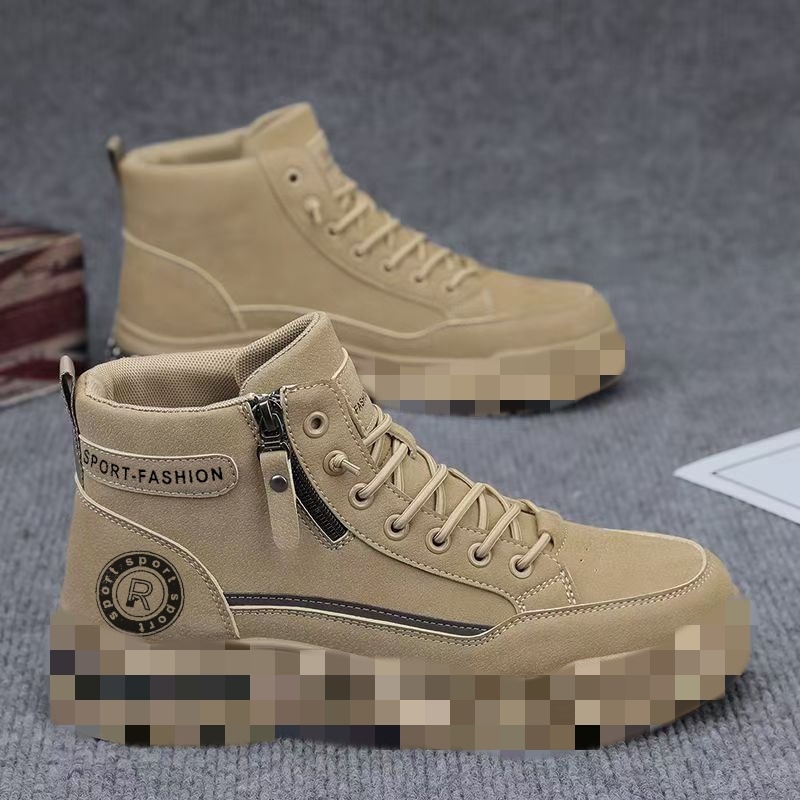 Férfi Martin bakancs mindennapi használatra és kültéri túrákhoz, PU felső rész, PVC talp, középmagas szár, előre fűző, alacsony sarok 1–3 cm