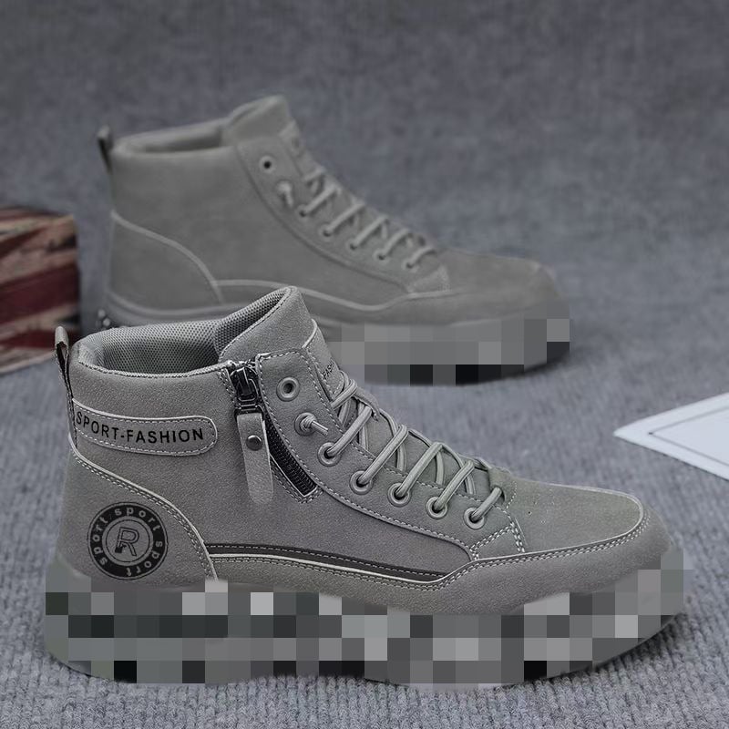 Férfi Martin bakancs mindennapi használatra és kültéri túrákhoz, PU felső rész, PVC talp, középmagas szár, előre fűző, alacsony sarok 1–3 cm