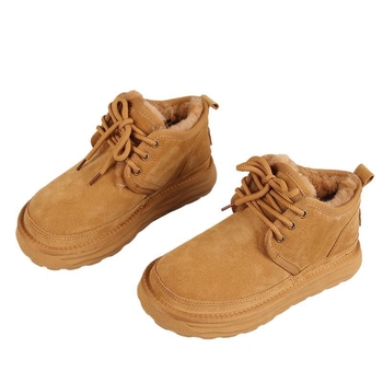 Moterų sniego batai iš nubukinės odos, vidinė avies vilnos įdėklas, gumos pada, žiemai šiluma