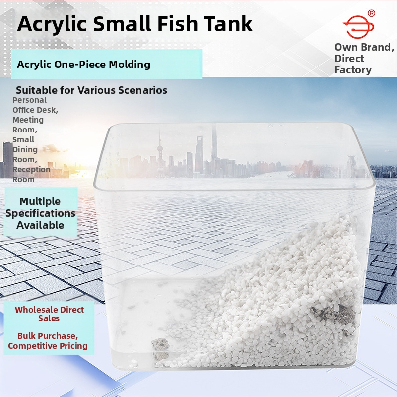 Stalo dydžio akvariumas vėžliukui ir auksinei žuviai - PVC dekoratyvinis akvariumas, pakuotė 10 vnt., 1 kg