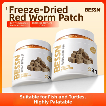 Bessn – Liiofiliseeritud vereussid – granulaarne akvaariumi toid, 350 g, 10 tk