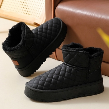 Talvesussid PU ülaosaga, siseruum kunstliku lühikese karvaga, soe ja mugav, madal konts, PVC talla, 1–3 cm konts, talv 2024