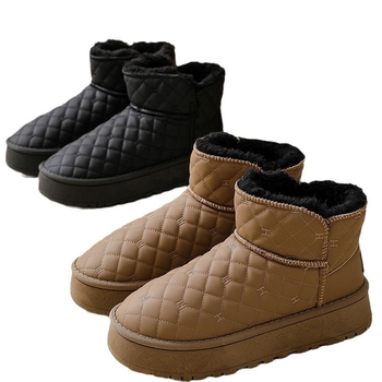 Talvesussid PU ülaosaga, siseruum kunstliku lühikese karvaga, soe ja mugav, madal konts, PVC talla, 1–3 cm konts, talv 2024