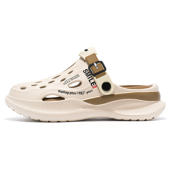 Vyriskiai vasariniai EVA sandalai, slip-on, apvalus nosis, 2 cm kulnas