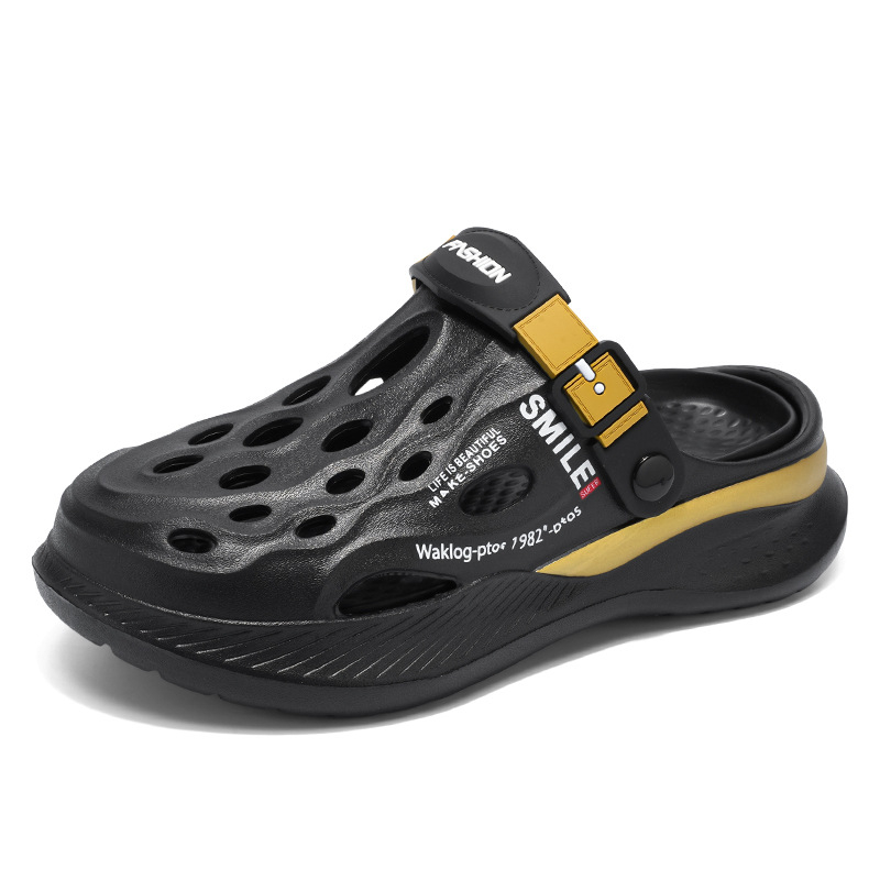 Vyriskiai vasariniai EVA sandalai, slip-on, apvalus nosis, 2 cm kulnas