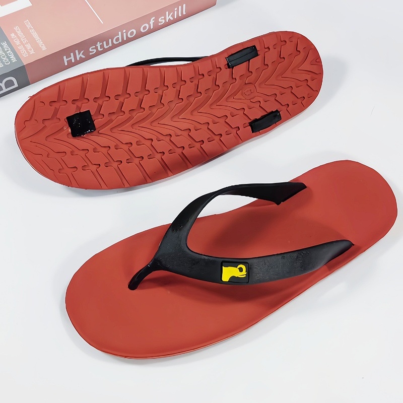 Férfi flip-flopok, nyitott lábujjak, strand-stílus, PVC felső rész, vulkanizált gumitalp, csúszásmentes, gyorsan száradó, könnyű