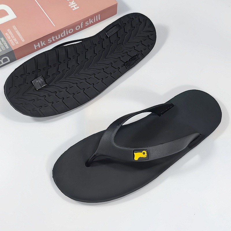 Férfi flip-flopok, nyitott lábujjak, strand-stílus, PVC felső rész, vulkanizált gumitalp, csúszásmentes, gyorsan száradó, könnyű