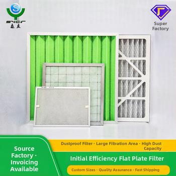 Plaaditüüpi õhufilter G3/G4 värske õhu süsteemi jaoks – jäme efektiivsus, plaat-ja-raam, mudel SY-GLQ-3003, filtratsiooni pind 1000