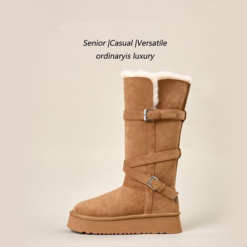 Sieviešu sniega zābaki, velūra augšdaļa, bieza zole, kokvilnas odere, augsts kāta augums, dziļš atvērums