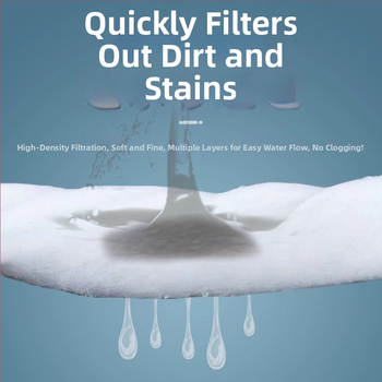 Аквариумен филтър-памук: висока плътност биохимично филтър-медиум, памучен материал, марка Great Master, тегло 0.5