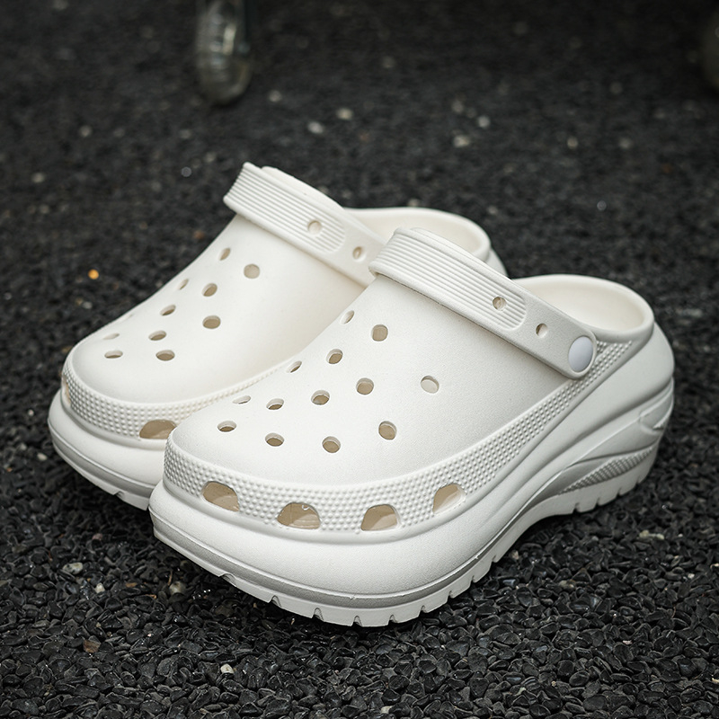 Sieviešu Crocs stila sandales, EVA augšējā daļa un EVA zole, 5 cm bieza zole, pretslīdēšana, injekcijas formēta zole